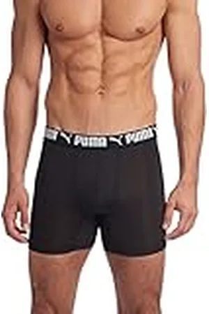 PUMA Heren 3 Pack Athletic Fit Boxer Slips, Zwart, XL