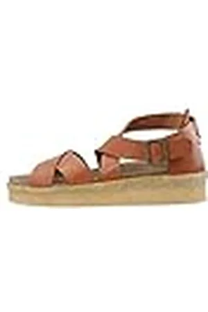 Cashott CASDAGMAR Cross Closed Heel Vegetable Tanned Leather Sandal, , 38 EU, , 38 EU