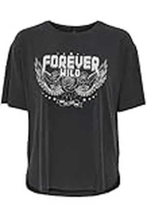 ONLY Onlfree Life S/S Print Top Box JRS, , M
