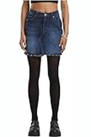 Urban classics Dames Rok Ladies Heavy Mini Denim Rok 29, , 29