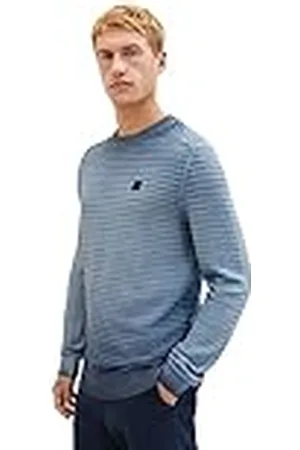 TOM TAILOR Gebreide trui van katoen voor heren in washed look, , XXL