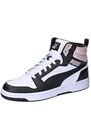 PUMA Unisex Rebound V6 sneakers, Wit Zwart Mauve Mist, 44 EU