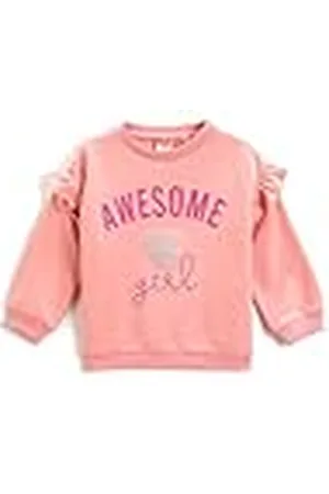 Koton Babygirls Ruffled Detail Bedrukt Soft Textured Long Sleeve Crew Neck Sweatshirt, , 18-24 Monate