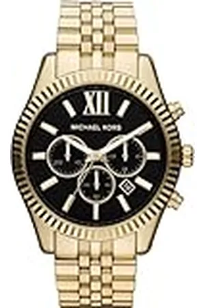 Michael Kors LEXINGTON chronograaf horloge met gouden roestvrijstalen band voor heren MK8286