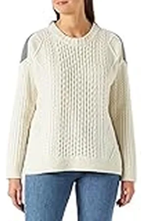 Blauer Gebreide trui met ronde hals, 123 wolmelk, XL voor dames