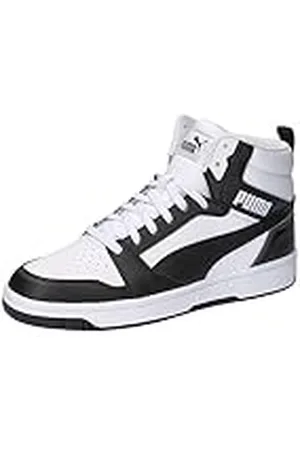 PUMA Unisex Rebound V6 sneakers, Wit Zwart Schaduw Grijs Wit, 46 EU