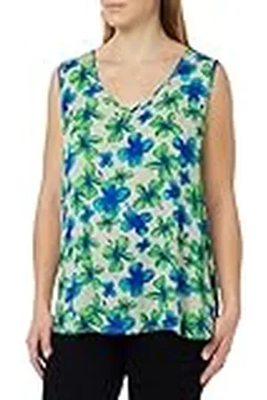 Kaffe Dames Tank Top V-hals Sleeveless Relaxed Fit Printed Below Hip Lengte Dames, , 42