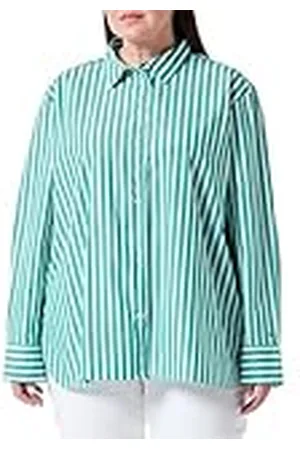 Tommy Hilfiger Dames shirt met lange mouwen, Groen (Vet Stp/Olympisch Groen), 60