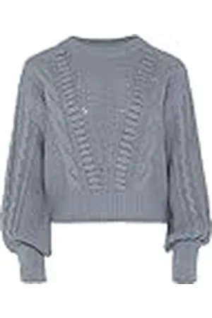Blonda Dames Vintage Twist Shag Pullover Pullover Blauw Grijs Maat XL/XXL, , XL