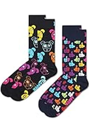 Happy Socks Kleurrijke en Leuke Sokken Socken 2-Pack Classic Dog Socks Maat 36-40