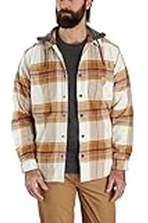 Carhartt Heren overgangsjas Flannel Sherpa-Lined Hooded, Kleur: Brown, Maat: S, bruin ( Brown), S