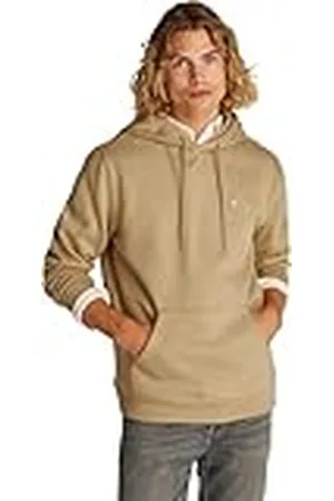 Tommy Hilfiger Heren TJM REG S VLAG HOODIE Pullover Hoodie, Beige, XXL, , XXL