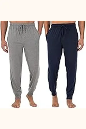 Fruit Of The Loom Heren jersey gebreide joggingbroek slaapbroek (1 en 2 stuks), , L