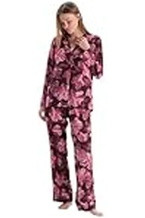 Dagi Modieuze Bordeaux Satijn Lange Pijpen Broek Regular Stof Pyjama Bottom, 46 Dames, , 46