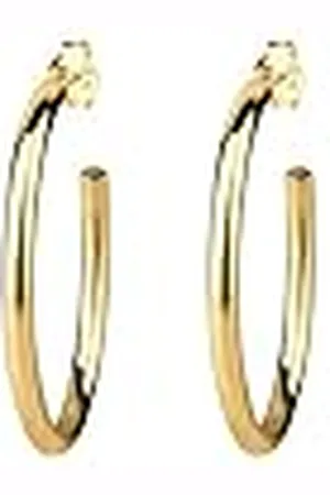 Elli Damescreolen, basic, klassiek, elegant, in 925 sterling zilver verguld, Eén maat, Facetgeslepen