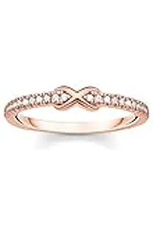 Thomas Sabo Ring Infinity met witte stenen roséverguld zilver TR2322-416-14-52