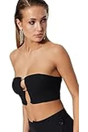 Trendyol Dames Crop Strapless Geweven Bustier BH, , 66