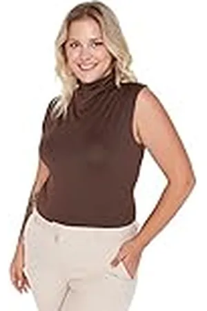 Trendyol Woman Slim Bodycon High Neck Knit Plus Size Bodysuit Dames Shirt, , 3XL