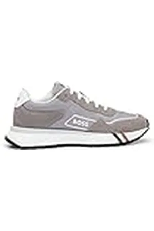 HUGO BOSS Jonah Runn sneakers voor heren van verschillende materialen met karakteristiek strepen-detail, , 42 EU