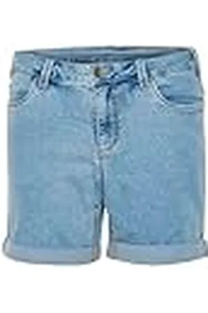 Kaffe Dames Denim Shorts Mid-Thigh Lengte Gevouwen Cuffs Regular Taille Dames, , 44 NL