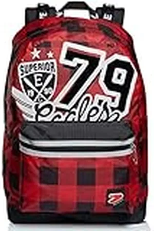 7 for all Mankind Zaino - The Double College Boy, Rosso - 2In1 Zaino Reversibile Nero - Cuffie Stereo Incluse