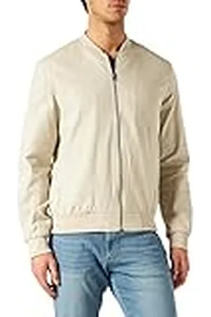 FIND Amazon-merk - vinden. Heren Linnen Blend Bomber Jas, ,L