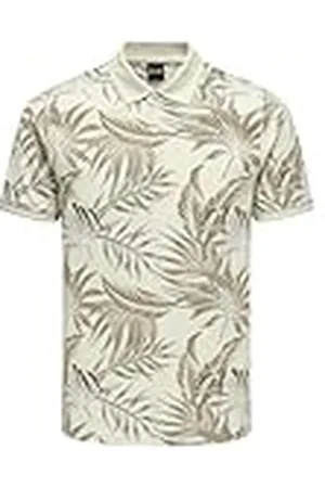 Only & Sons Onskash Slim Leaf AOP SS Polo, , S
