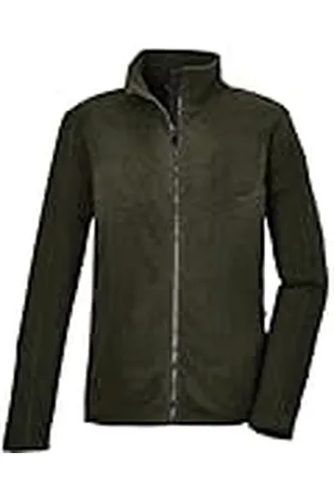 Killtec Heren Microfleece jack/fleece jack met opstaande kraag KOW 90 MN KNTFLC JCKT, dark moss, M, 41823-000