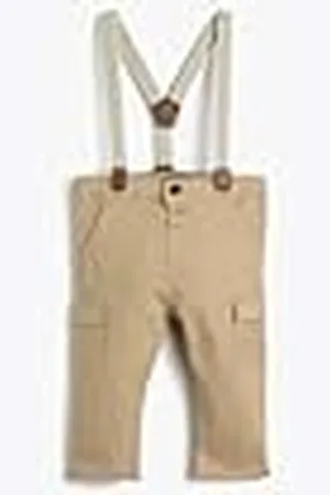 Koton Baby Boy Slim Fit cargobroek met suspenser, , 2-3 Jaren