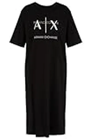 Armani Exchange Vrouwen duurzaam, lange T-jurk, ronde hals, , M, , M