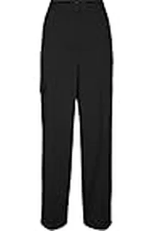 VERO MODA Bestseller A/S VMZELDA HR Straight Cargo Pant NOOS damesbroek, zwart, 34/30, , 34W / 30L
