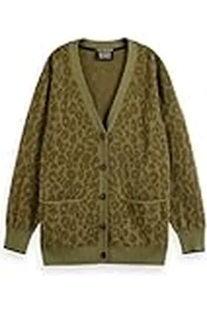 Scotch&Soda Dames Jacquard Relaxed Cardigan Sweater, , M