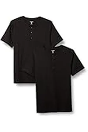 Amazon Heren Slim-Fit Shirt met korte mouwen, Henley, pak van 2, , XX-Large