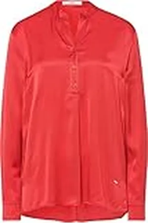 Brax Dames Style Velvet Viscose Printed Blue Planet damesblouse van vloeiende viscose blouse, glad rood, 40