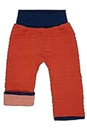 loud + proud Uniseks gebreide kinderbroek, GOTS gecertificeerde broek, Cinnamon, 62/68