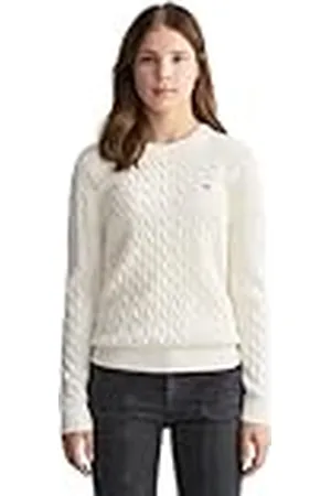 GANT Meisjes Shield Cotton Cable C-Neck Pullover, , 134-140