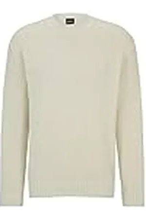 HUGO BOSS Korduroy pullover voor heren, van geribbeld katoen met ronde hals, , XXL