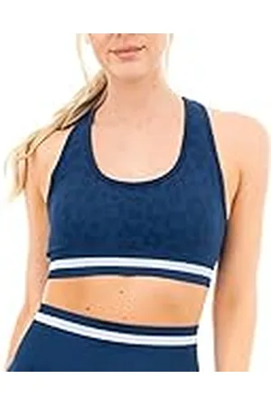 M17 Womens Dames Sport BH Leopard Print Naadloze Verwijderbare Pads Racerback Bras Stretchy Sportkleding Gym Workout Running Yoga Top, , M