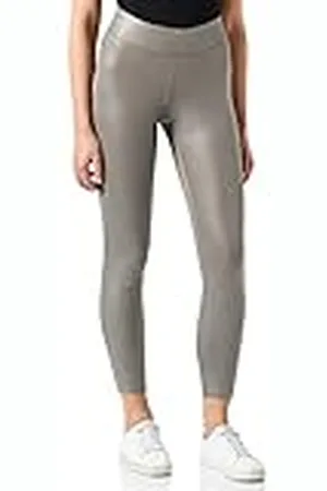 Urban classics Damesbroek van imitatie leer, voor dames, fitnessbroek in glanzende lederlook in 3 kleuren, maten XS - 5XL, , 3XL