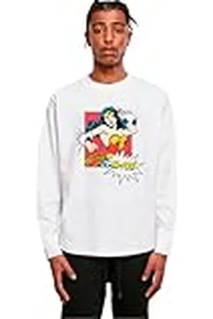 Merchcode Heren shirt met lange mouwen Wonder Women - KA-POW oversized longsleeve, oversized fit, katoen 100%, S, , S