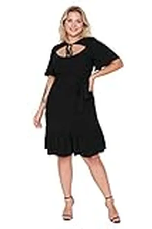 Trendyol Midi Standard Regular Plus Size Jurk voor dames, , 68