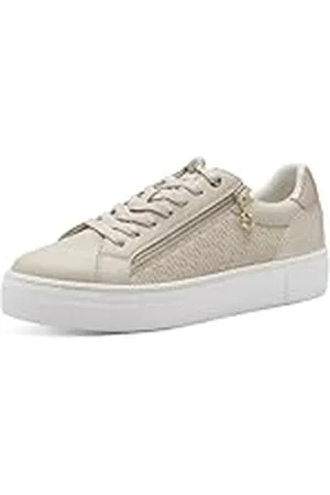 Tamaris Dames 1-23313-41 sneakers, ivoor/goud, 42 EU, , 42 EU