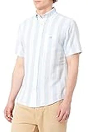 GANT REG COTTON LINEN STRIPE SS SHIRT, , 4XL