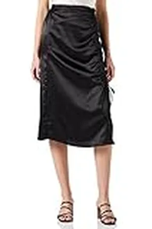 Pieces® Dames PCDILLIANE HW MIDI Skirt D2D Rock, , XS