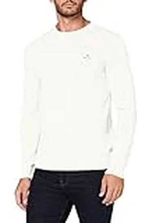 GANT Pullover met lange mouwen ronde hals logo borduurwerk rookblauw, , 5XL