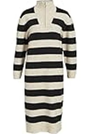 Object Objminna L/S Zip Knit Dress Noos gebreide jurk voor dames, , S