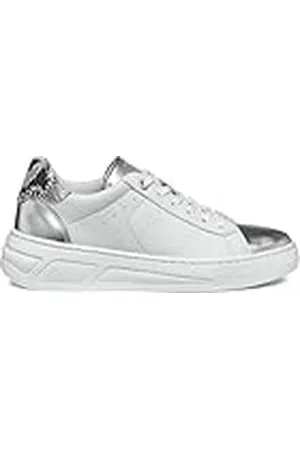 Geox D LJUBA A Sneakers voor dames, wit/zilver, 39 EU, , 39 EU