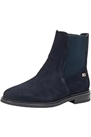 Tommy Hilfiger Vrouwen vlag Suede lage Chelsea (FW0FW08176) laarzen, blauw (Space Blue), 4 UK, , 37 EU