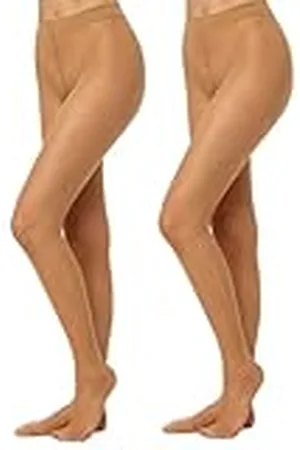 Nur Die Set van 2 stuks, fit in de vorm van 40 denier, sterke ondersteunende werking, semi-ondoorzichtige fijne panty, zijdeachtig matte look, ontlast de benen, comfortabele tailleband voor dames