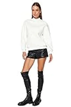Trendyol Dames Basic Regular Basic Opstaande kraag Gebreid Sweatshirt, , M